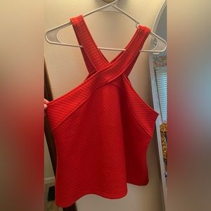 Top, Anthropologie, L, red, pristine condition